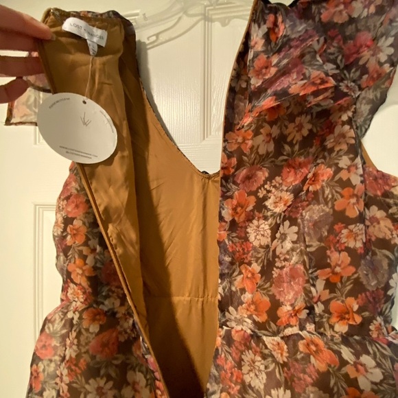 Lost & Wander Women’s Floral Ruffle Tiered  Botanique Midi Dress NEW size 12 - Picture 13 of 16